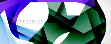 Geometrik soyut arkaplan - beyaz üzerine çok renkli soyut şekiller. Duvar Kağıdı, Sancak, Arkaplan, İniş Sayfası için Vektör İllüstrasyonu