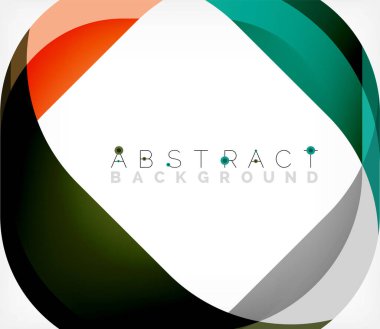 Üst üste binen dalgalarla soyut kare şekil, minimum geometrik arkaplan. Duvar Kağıdı, Sancak, Arkaplan, İniş Sayfası için Vektör İllüstrasyonu