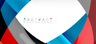 Color circle shapes, minimal geometric background. Trendy dynamic composition. Vector Illustration For Wallpaper, Banner, Background, Landing Page