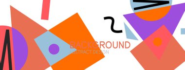 Blokları, çizgileri, geometrik şekilleri olan soyut bir arkaplan. Duvar kağıdı, afiş, arkaplan, iniş sayfası için tekno veya iş konsepti