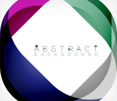 Üst üste binen dalgalarla soyut kare şekil, minimum geometrik arkaplan. Duvar Kağıdı, Sancak, Arkaplan, İniş Sayfası için Vektör İllüstrasyonu