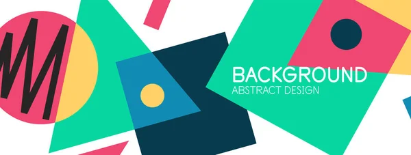 Abstracte achtergrond met blokken, lijnen, geometrische vormen. Techno of business concept voor behang, banner, achtergrond, landing page — Stockvector