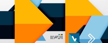 Parlak renk üçgenleri ve geometrik şekiller vektör soyut arkaplan