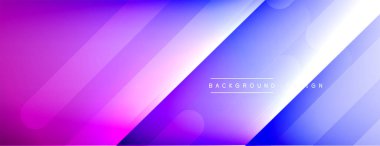 Dinamik çizgiler soyut arkaplan. Üç boyutlu gölge efektleri ve sıvı eğimleri. Modern çakışma biçimleri