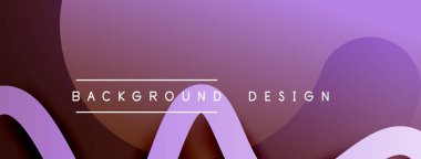 Gölge efektli dalga çizgisi olan soyut gradyan arkaplan. Geometrik bileşim. 3B gölge efektleri ve sıvı eğimleri