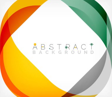 Üst üste binen dalgalarla soyut kare şekil, minimum geometrik arkaplan. Duvar Kağıdı, Sancak, Arkaplan, İniş Sayfası için Vektör İllüstrasyonu