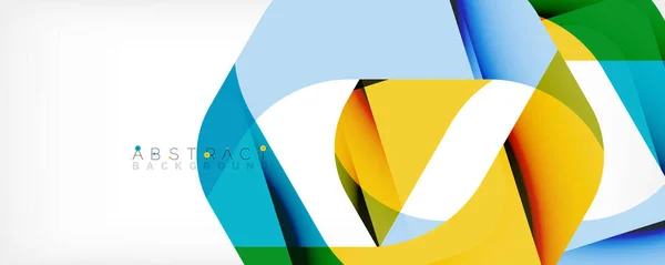 Geometrisk abstrakt bakgrund - flerfärgade abstrakta former på vitt. Vektor Illustration för Bakgrund, Banner, Bakgrund, Landning Page — Stock vektor