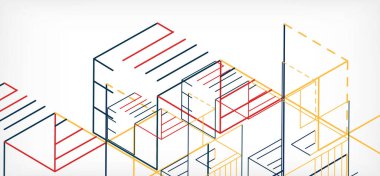 Soyut arkaplan. Beyaz arkaplanda renk çizgileri. Doğrusal soyut kompozisyon. Duvar kağıdı, afiş, arkaplan, iniş sayfası için tekno veya iş konsepti