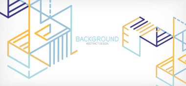 Soyut arkaplan. Beyaz arkaplanda renk çizgileri. Doğrusal soyut kompozisyon. Duvar kağıdı, afiş, arkaplan, iniş sayfası için tekno veya iş konsepti