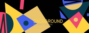 Blokları, çizgileri, geometrik şekilleri olan soyut bir arkaplan. Duvar kağıdı, afiş, arkaplan, iniş sayfası için tekno veya iş konsepti