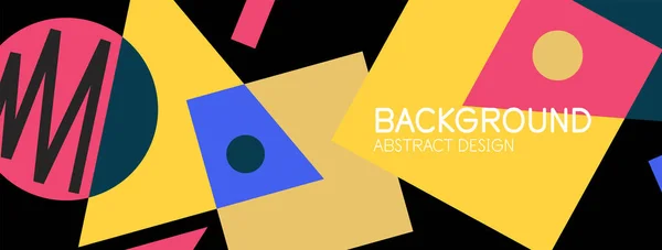 Abstracte achtergrond met blokken, lijnen, geometrische vormen. Techno of business concept voor behang, banner, achtergrond, landing page — Stockvector