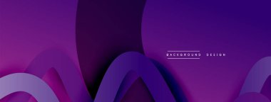 Gölge efektli dalga çizgisi olan soyut gradyan arkaplan. Geometrik bileşim. 3B gölge efektleri ve sıvı eğimleri