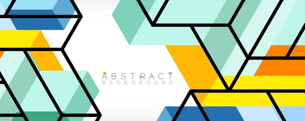 Abstracte achtergrond. 3d blokjes, kubieke elementen en blokken. Techno of business concept voor behang, banner, achtergrond, landing page — Stockvector