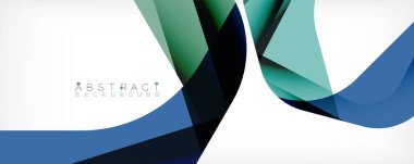 Asgari soyut arkaplan - beyaz üzerine gölge çizgileri ile örtüşen renk şekilleri. Duvar Kağıdı, Sancak, Arkaplan, İniş Sayfası için Vektör İllüstrasyonu