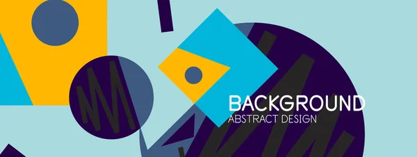 Abstraktní pozadí s bloky, čarami, geometrickými tvary. Techno nebo obchodní koncept na tapetu, banner, pozadí, přistávací stránka — Stockový vektor