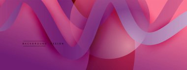 Gölge efektli dalga çizgisi olan soyut gradyan arkaplan. Geometrik bileşim. 3B gölge efektleri ve sıvı eğimleri