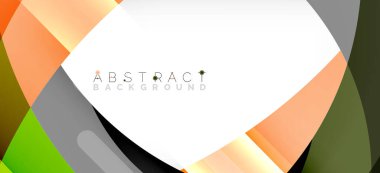 Color circle shapes, minimal geometric background. Trendy dynamic composition. Vector Illustration For Wallpaper, Banner, Background, Landing Page