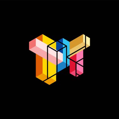 Soyut arkaplan. 3 boyutlu küp, küp elementler ve bloklar. Duvar kağıdı, afiş, arkaplan, iniş sayfası için tekno veya iş konsepti