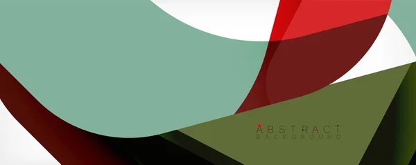 Geometrische abstracte achtergrond - veelkleurige abstracte vormen op wit. Vector Illustratie voor Behang, Banner, Achtergrond, Landingspagina — Stockvector