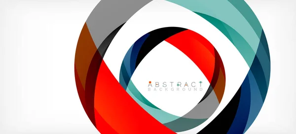 Geometric abstract background. Circle created with overlapping color shapes. Vector Illustration For Wallpaper, Banner, Background, Landing Page — Stock Vector