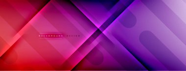 Soyut arkaplan - çizgiler ışık ve gölgelerle oluşturuldu. Teknoloji ya da iş dijital şablonu. Dinamik arkaplan ile basit akışkan renk gradyanı