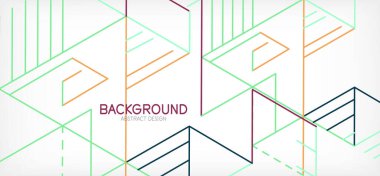 Soyut arkaplan. Beyaz arkaplanda renk çizgileri. Doğrusal soyut kompozisyon. Duvar kağıdı, afiş, arkaplan, iniş sayfası için tekno veya iş konsepti