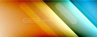 Dinamik çizgiler soyut arkaplan. Üç boyutlu gölge efektleri ve sıvı eğimleri. Modern çakışma biçimleri