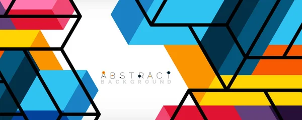 Abstracte achtergrond. 3d blokjes, kubieke elementen en blokken. Techno of business concept voor behang, banner, achtergrond, landing page — Stockvector