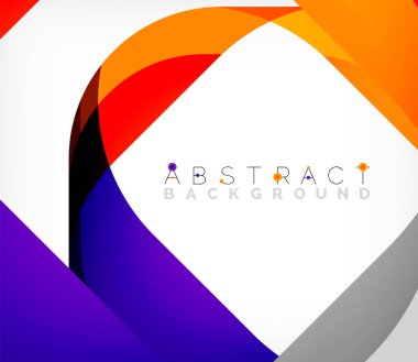 Üst üste binen dalgalarla soyut kare şekil, minimum geometrik arkaplan. Duvar Kağıdı, Sancak, Arkaplan, İniş Sayfası için Vektör İllüstrasyonu