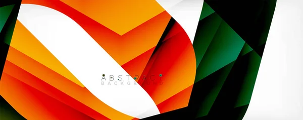 Geometrische abstracte achtergrond - veelkleurige abstracte vormen op wit. Vector Illustratie voor Behang, Banner, Achtergrond, Landingspagina — Stockvector