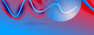 Gölge efektli dalga çizgisi olan soyut gradyan arkaplan. Geometrik bileşim. 3B gölge efektleri ve sıvı eğimleri