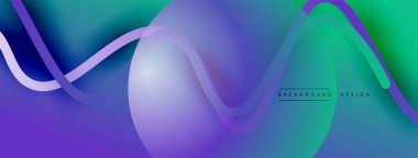 Gölge efektli dalga çizgisi olan soyut gradyan arkaplan. Geometrik bileşim. 3B gölge efektleri ve sıvı eğimleri