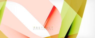 Geometrik soyut arkaplan - beyaz üzerine çok renkli soyut şekiller. Duvar Kağıdı, Sancak, Arkaplan, İniş Sayfası için Vektör İllüstrasyonu