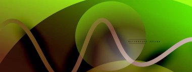 Gölge efektli dalga çizgisi olan soyut gradyan arkaplan. Geometrik bileşim. 3B gölge efektleri ve sıvı eğimleri