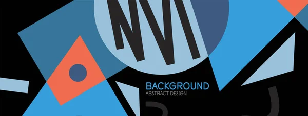 พื้นหลังแบบนามธรรม บล็อก, เส้น, สามเหลี่ยม, องค์ประกอบวงกลม Techno หรือแนวคิดธุรกิจสําหรับวอลล์เปเปอร์แบนเนอร์พื้นหลังหน้า Landing Page — ภาพเวกเตอร์สต็อก