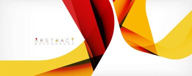 Asgari soyut arkaplan - beyaz üzerine gölge çizgileri ile örtüşen renk şekilleri. Duvar Kağıdı, Sancak, Arkaplan, İniş Sayfası için Vektör İllüstrasyonu