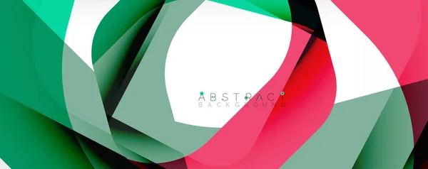 Minimale abstracte achtergrond - kleur overlappende vormen op wit met schaduwlijnen. Vector Illustratie voor Behang, Banner, Achtergrond, Landingspagina — Stockvector