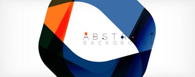 Asgari soyut arkaplan - beyaz üzerine gölge çizgileri ile örtüşen renk şekilleri. Duvar Kağıdı, Sancak, Arkaplan, İniş Sayfası için Vektör İllüstrasyonu