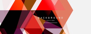 Renkli üçgen bileşimi, geometrik soyut arkaplan. Tekno veya iş konsepti, duvar kağıdı, afiş, arkaplan, iniş sayfası deseni