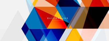 Renkli üçgen bileşimi, geometrik soyut arkaplan. Tekno veya iş konsepti, duvar kağıdı, afiş, arkaplan, iniş sayfası deseni