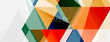 Renkli üçgen bileşimi, geometrik soyut arkaplan. Tekno veya iş konsepti, duvar kağıdı, afiş, arkaplan, iniş sayfası deseni
