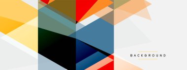 Renkli üçgen bileşimi, geometrik soyut arkaplan. Tekno veya iş konsepti, duvar kağıdı, afiş, arkaplan, iniş sayfası deseni