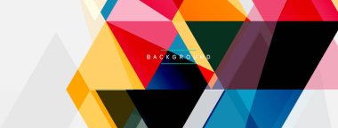 Mozaik üçgenler geometrik arkaplan. Tekno veya iş konsepti, duvar kağıdı, afiş, arkaplan, iniş sayfası deseni