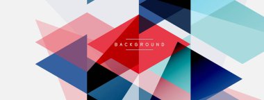 Mozaik üçgenler geometrik arkaplan. Tekno veya iş konsepti, duvar kağıdı, afiş, arkaplan, iniş sayfası deseni