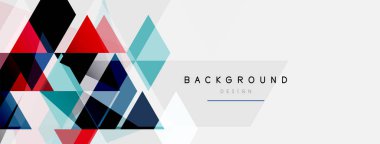 Mozaik üçgenler geometrik arkaplan. Tekno veya iş konsepti, duvar kağıdı, afiş, arkaplan, iniş sayfası deseni