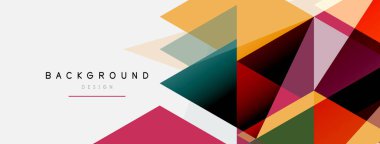 Mozaik üçgenler geometrik arkaplan. Tekno veya iş konsepti, duvar kağıdı, afiş, arkaplan, iniş sayfası deseni