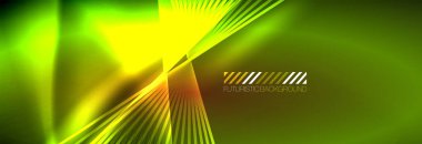 Neon dinamik ışınlar vektör soyut duvar kağıdı arka planı. Duvar kağıdı arkaplanı, iş ve teknoloji sunumları için tasarım şablonları, İnternet posterleri veya web broşürü kapakları