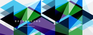 Renkli üçgen bileşimi, geometrik soyut arkaplan. Tekno veya iş konsepti, duvar kağıdı, afiş, arkaplan, iniş sayfası deseni