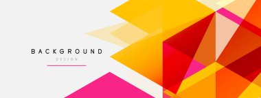 Renkli üçgen bileşimi, geometrik soyut arkaplan. Tekno veya iş konsepti, duvar kağıdı, afiş, arkaplan, iniş sayfası deseni