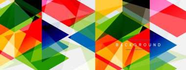 Renkli üçgen bileşimi, geometrik soyut arkaplan. Tekno veya iş konsepti, duvar kağıdı, afiş, arkaplan, iniş sayfası deseni